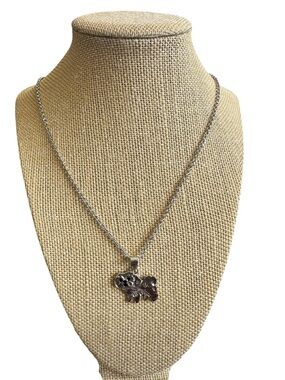 Silver Small Dog Pendant Necklace